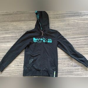 Women’s Burton black zip up Hoodie